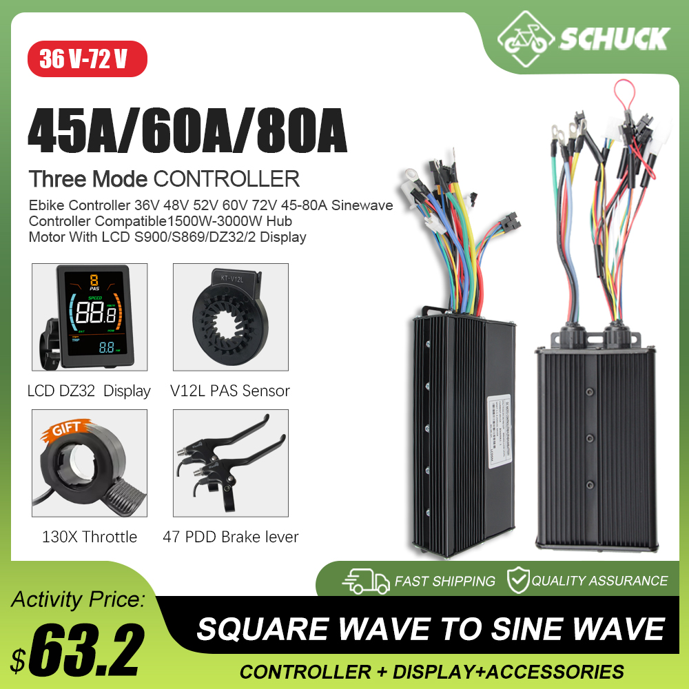 3-режимный контроллер синусоид – обзор и цена Sine Wave Controller 48V 72V 80A