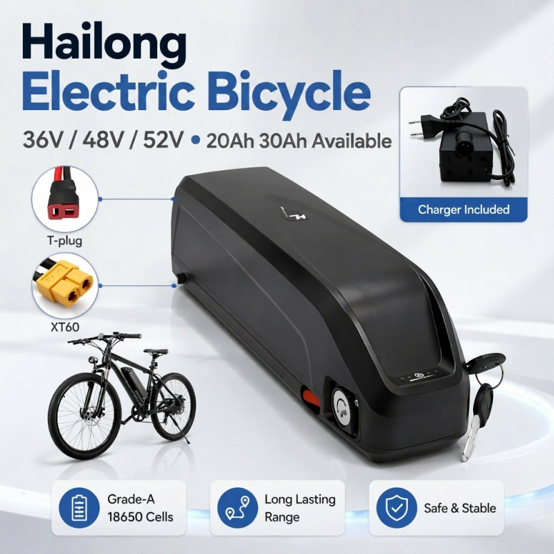 Многоразмерная батарея для эле – обзор и цена Ebike Battery 48V 20Ah Hailong